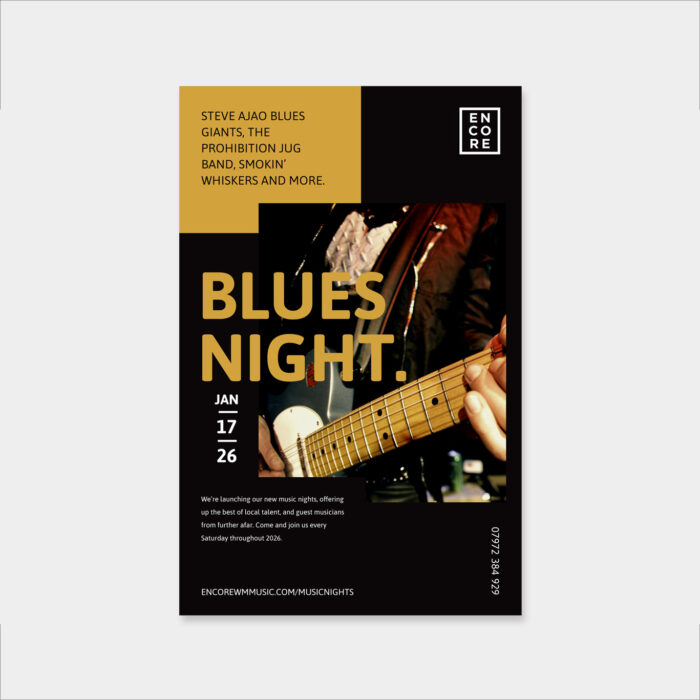 Encore WM Music nights – flyers & social