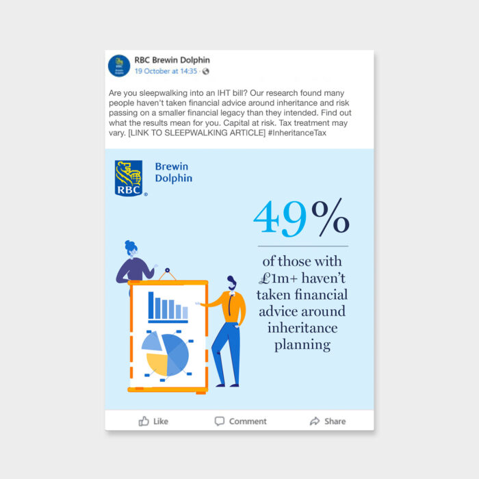 RBC Brewin Dolphin – Facebook Campaign graphics